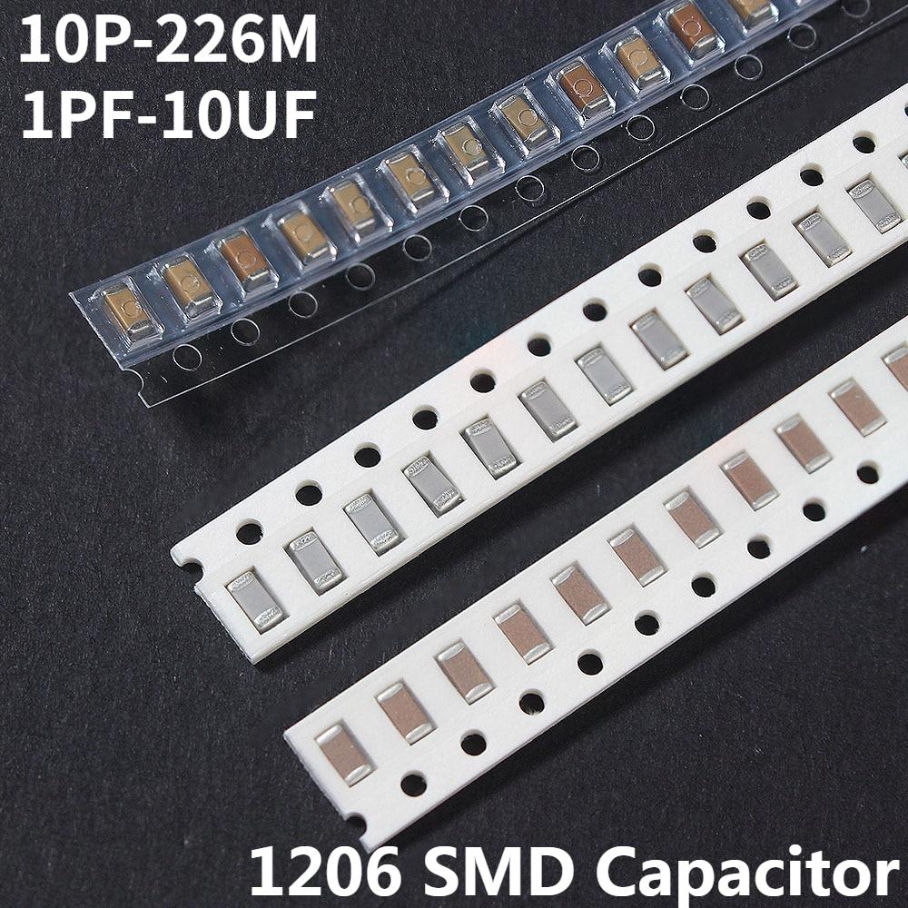 320/720CS 1206 Набор конденсаторов SMD 16/36 значений 10pf ~ 226M 1P-10UF пленочные конденсаторы в ассортименте для электроники DIY