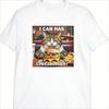Женская Милая Футболка Burgercat Мультяшный Кот Принт Бургер Короткий Рукав Круглый Вырез Повседневные Топы Черный Har Повседневные