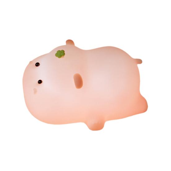 Ночник Мультяшный Хайлендская корова Лошадь Гиппопотам Дизайн Силиконовый Животный Светильник Детский Диммируемый Сенсорное управление Мягкое свечение Ночник