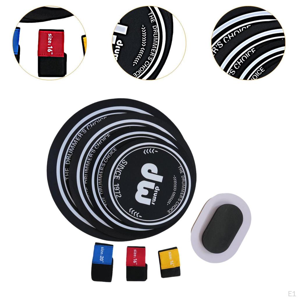10 12 14 16 дюймов Пэды для приглушения барабанов, Набор тренировочных пэдов для тарелок и барабанов