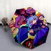 1pc Outdoor Umbrella with Anime Characters - Automatic Opening/Closing, Portable 3-Fold Design, 8-Rib Iron Frame, Perfect Gift for Fans, Traveler