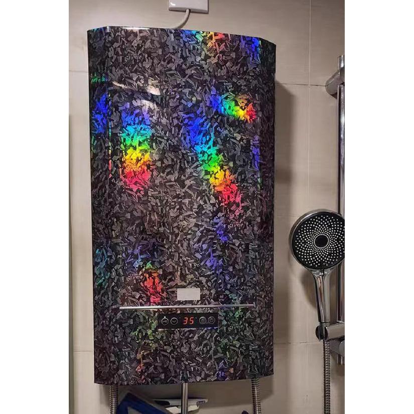 Хром Черный Кованый Глянцевый Углеродное Волокно Автомобильная Виниловая Пленка Рулон С Клеевым Слоем С Воздушными Каналами Декаль Лист DIY Декор