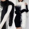 180cm Plush Long Strip Scarf Thick Fluffy Ladies Tassels Scarves Y2K Girl Scarf Outdoor
