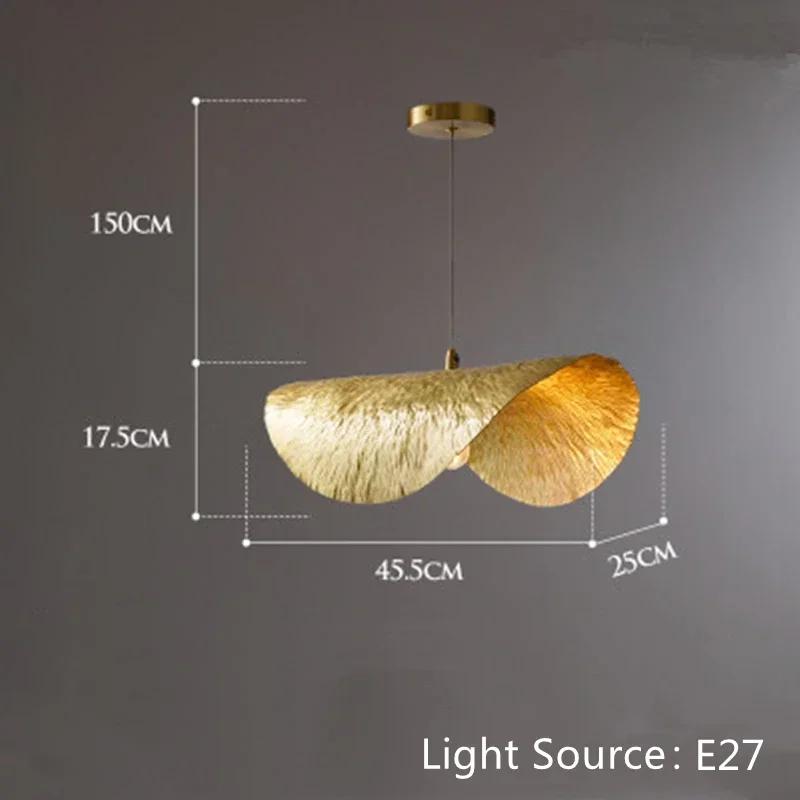 Новая китайская люстра в форме листа лотоса, чайный столик Zen, кухонный горшок, креативное ретро-освещение, роскошная лестница, бар, декоративное освещение