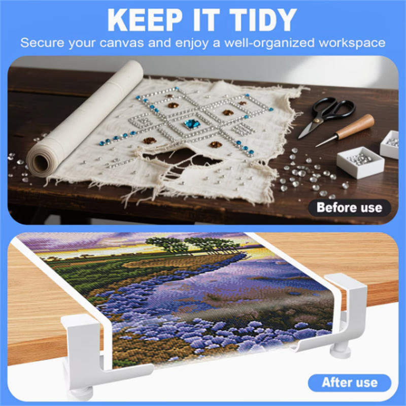 HOT SALE Diamond Painting Holder Diamond Scroll Canvas Clamp, Suitable for  Thick Table Boards