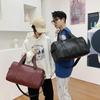 Men's Waterproof PU Travel Duffel Bag