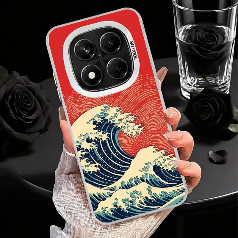 Японская волна Канагава Серфинг Мягкий чехол для телефона для Xiaomi Redmi Note 13 14 15 Pro Plus 12S 12 11S 11 11T 10S 10 Ударопрочный чехол