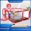 Indoor Baby Playpen with Basketball Hoop and Throwing Area