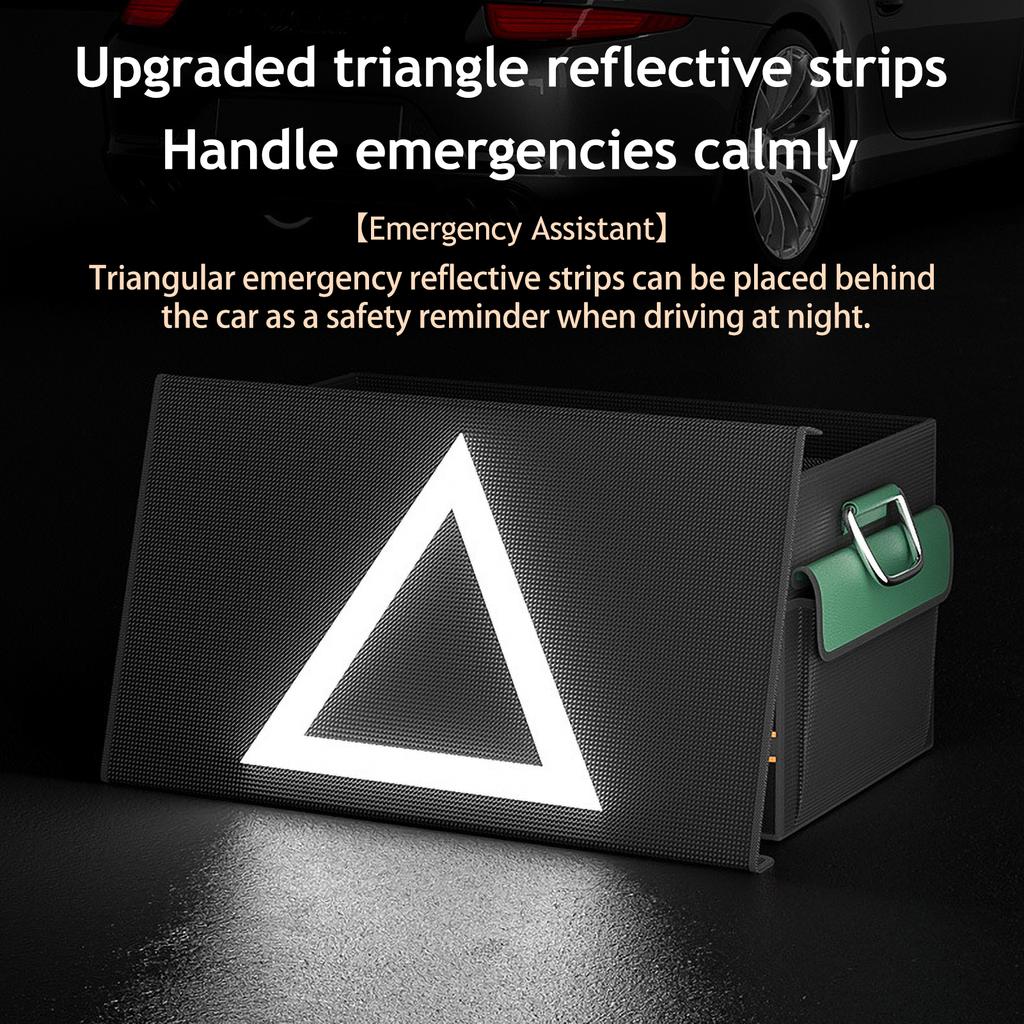 Ящик для хранения в багажнике автомобиля, многосекционная сумка-органайзер, противоскользящая складная сумка для хранения вещей, органайзер для уборки салона автомобиля