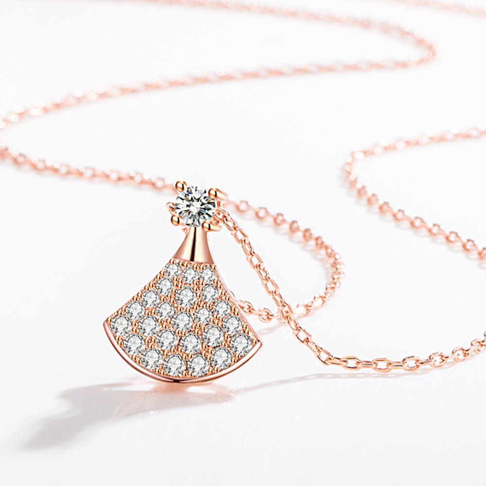 Юбка-веер Мори Ожерелье Девочки Ключичная цепочка Подвеска Набор Цепочка