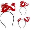 Mascot Dragon 2024 Happy New Year Headband Cartoon New Year Hairband Lovely Dragon Headband  Girl