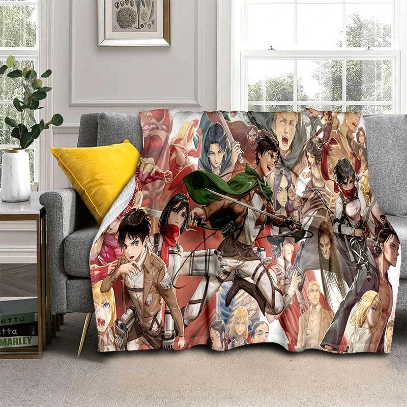 29 Style New Cartoon Attack on Titan Eren Anime Soft Flannel Blankets,Throw Blanket Comfortable for Beds Sofa Home Bedroom Gift