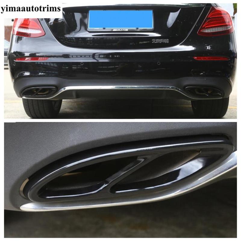 Car Rear Tail Exhaust Tip Pipe Protection Cover Trim Accessories For Mercedes Benz GLE Class W166 & Coupe C292 2015 2016 2017