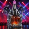 Креативный графин для виски Ozzy Osbourne с черными крыльями 350 мл, высокоборосиликатное стекло, форма черепа, декорация для домашнего бара в готическом стиле