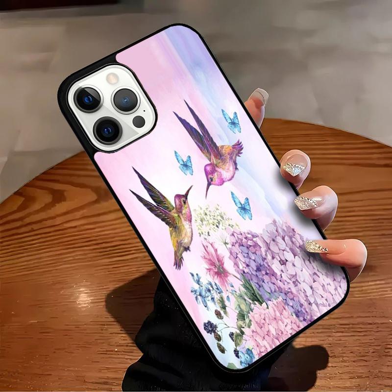 Lovely Birds Hummingbird Phone Case For iPhone 17 Air 16 15 14 13 12 11 Pro Max Max Plus Bumper Case Cover