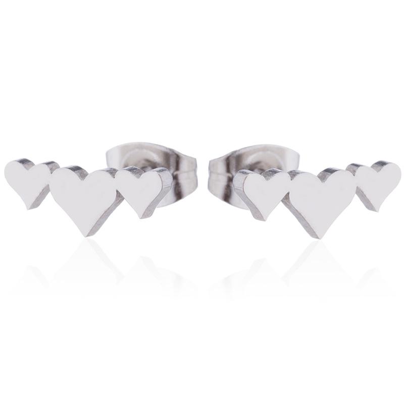 Серьги-гвоздики в стиле ретро из нержавеющей стали с милыми животными - рождественские серьги-гвоздики в виде птиц, кроликов и оленей