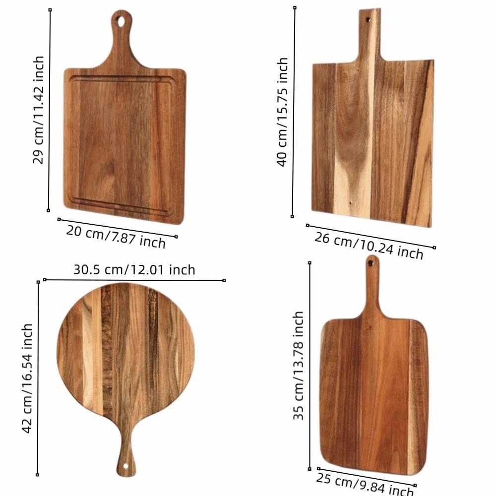 Sap Groove Charcuterie Serving Tray Multi-Styles Pizza Pan Durable Wood Chopping Board Bread