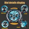 Luxury Mens Watch Fashion Leather Luminous Calendar Business Man Watch Waterproof Chronograph Gold Quartz Watches for Men