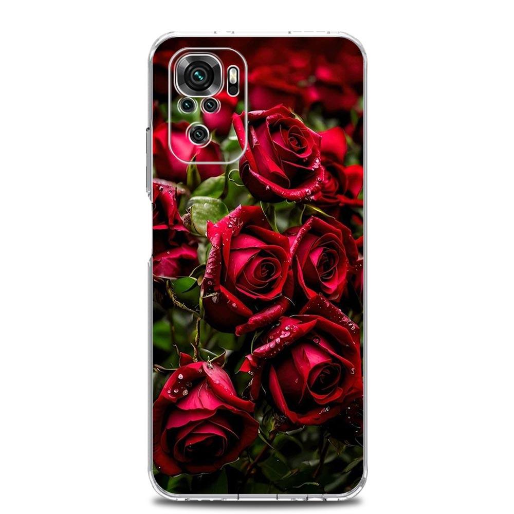 Красивый чехол для телефона с цветами красной розы для Xiaomi Redmi Note 15 14 13 12 4G 10 11 Pro Plus 5G 14C 13C 12C 10C