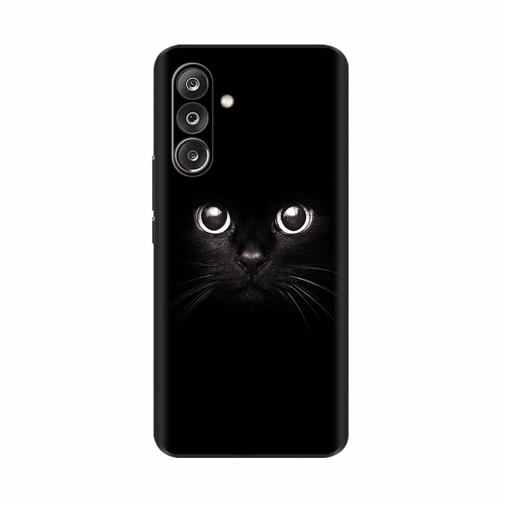 Чехол для Samsung M36 5G M366B Милые Цветы Кот Расписной Ударопрочный Силиконовый Задний Чехол Для Телефонов Samsung Galaxy M36 M35 M34