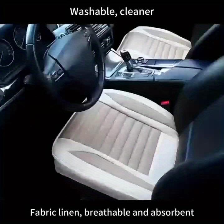 All-Season Linen Car Seat Cushion - Non-Slip, Wear-Resistant, Breathable, Easy Installation for Front Passenger Seat In SUVs, Lightweight & Soft