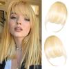 Women Clip-in Bangs Natural Wispy Forehead Hair Extensions Faux French Bangs Girls
