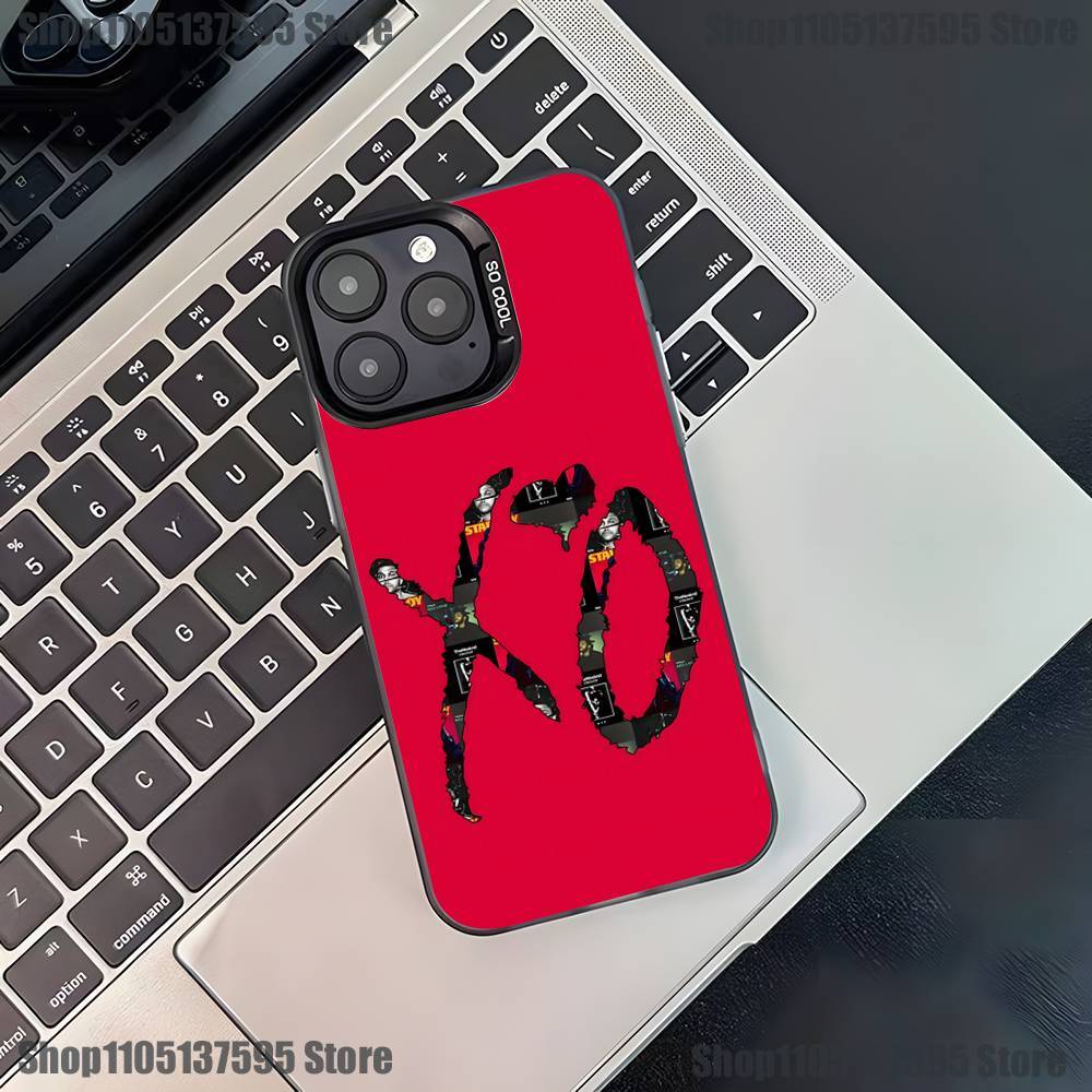 Чехол для телефона W-Weeknd XO для iPhone 17,16,15,14,13,12,11,Pro,XS,Max,Plus,Mini,SE Черный Конфетный Матовый Ударопрочный Чехол