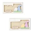 Creative Easter Bunny Gift Crafts Wooden Wallet Hanging Tag Personalized Name Cartoon, Comes With Cute Animal Easter Card Holder.
