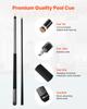 VEVOR Pool Cue, 1 Piece Pool Stick, 1473.2mm & 595g Fiberglass Titanium Composite Billiard Pools Cue Stick with Multi-Layer Tip