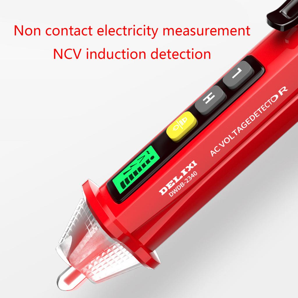 Digital Voltage Tester 90-1000V Multifunctional Pen Tester with Sound Light Alarm Live/Null- Wire Judgment for Household