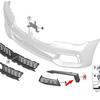 BMW 7 Series G11 Front Bumper Black Trim Wind Grilles (Left & Right)