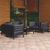 Day and Night - Day and Night Garden Furniture Set 7 Pieces and Cushions Solid Pine Wood
