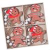 12Pcs Wooden Lovely Man Ornaments Durable Holiday Homes Decoration 4 Panel Designs for Christmas Tree Decorations