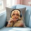 Hot Rapper Lakeyah Laky Pillow Case Square DoubleSided Sofa Cushion Cover Bedroom Bedside Pillow
