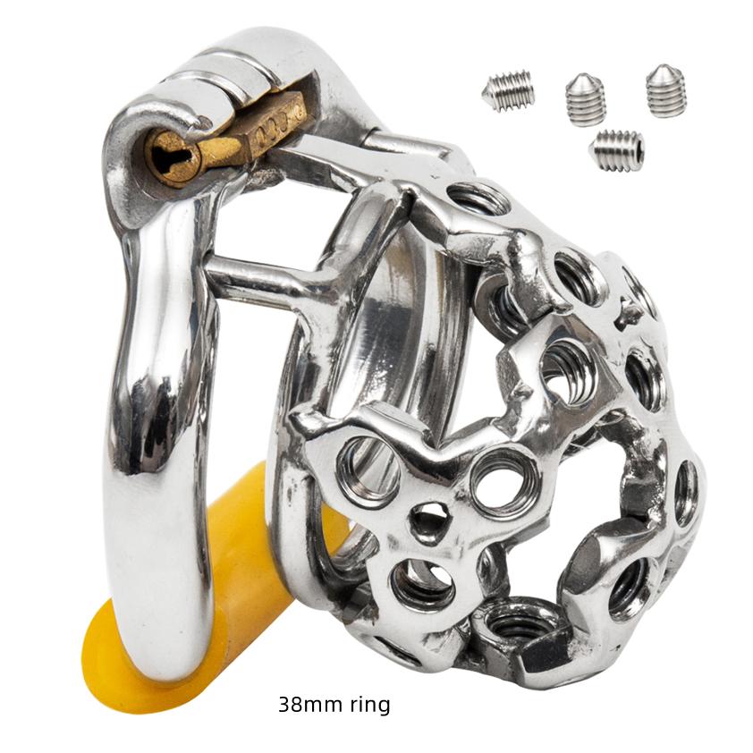 Эргономичное мужское устройство целомудрия Stealth Lock из нержавеющей стали, клетка для члена, замок для пениса, кольцо для члена, пояс верности, S061