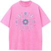 Tie-Dyed XINGX Mandala Men Washed T-Shirt Cotton Funny Loose Bleached Tshirt Retro Fashion Hip Hop Bleach T Shirt Tops Tee