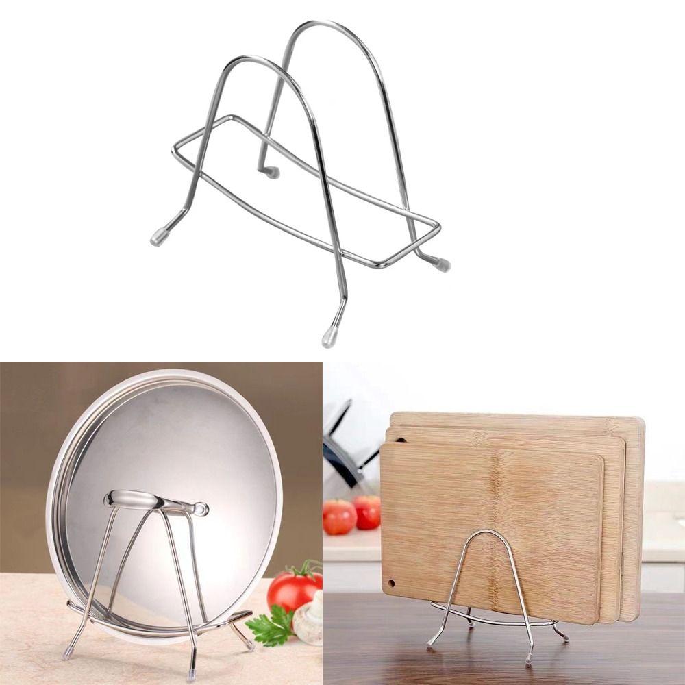 Space Saving Pan Cover Shelf Multifunctional Pot Lid Rack Useful Cutting Board Holder