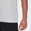 Men's adidas Solid Color Logo Round Neck Sports Short Sleeve White T-Shirt GK4302