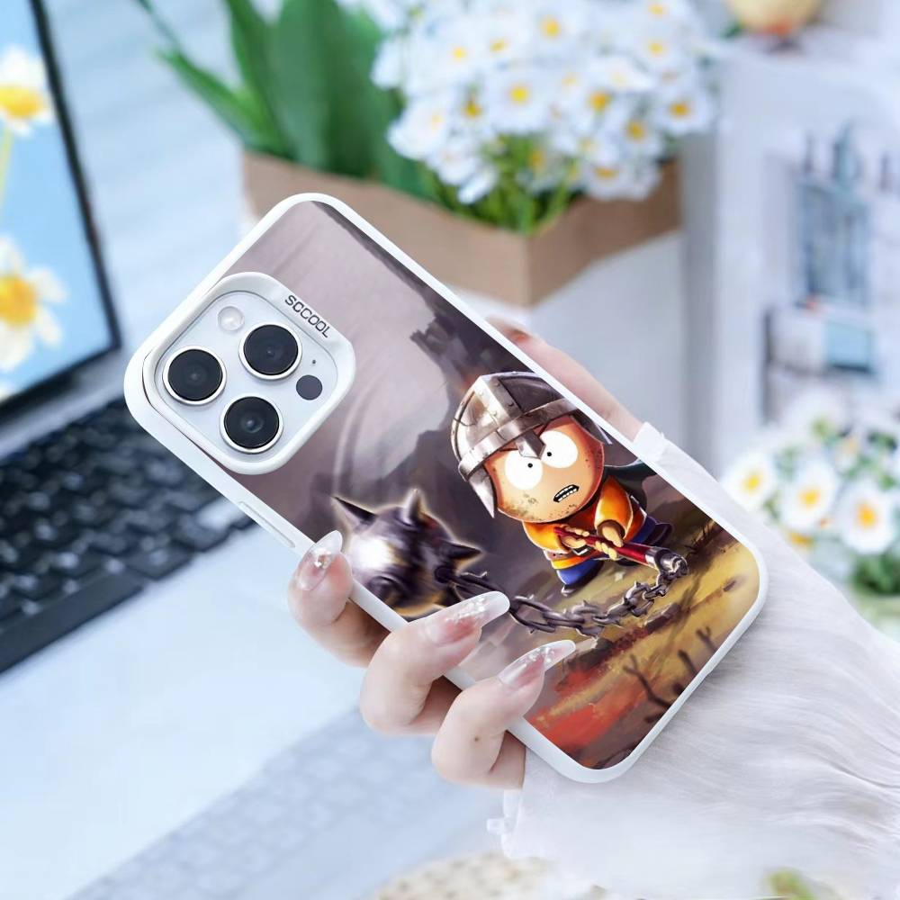 H-South P-Park Cartoon  Phone Case For iPhone 16,15,14,13,12,17,Pro,MAX white Matte Shockproof Cover