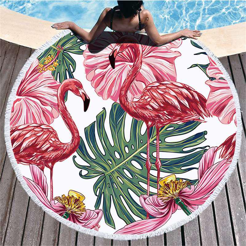 Flamingo Series Ultra-Fine Fiber Beach Towel & Indoor/Outdoor Mat