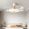 Modern Minimalist Silent Ceiling Fan with Light - High Airflow for Living Room, Dining Room, and Bedroom