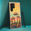 Boho Hippy Mushroom Sunrise Capa Phone Case For Samsung S26 Ultra S25 Edge Galaxy S23 S21 S20 S24 FE S22 S10 Plus Cover Clear TP