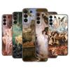 Чехол для телефона с художественной росписью в стиле Ренессанс для Samsung Galaxy S22 Pro S21 S20 Ultra FE S10 Lite 5G S10E S9 S8 Plus, мягкий черный чехол из ТПУ