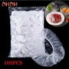 34CM 50/100/200pcs Reusable Disposable Food Cover Plastic Wrap Durable Elastic Food Lids Kitchen Fresh Keeping Bag