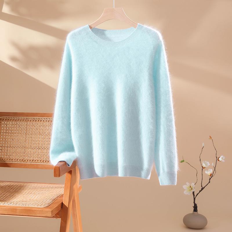 Женский кашемировый свитер Qinghe кашемир 100% кашемир пушистый теплый модный с начесом