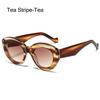 Ins Popular Retro Eyewear Oval Sun Glasses Oversized Sunglasses Sun Glasses Thick Frame