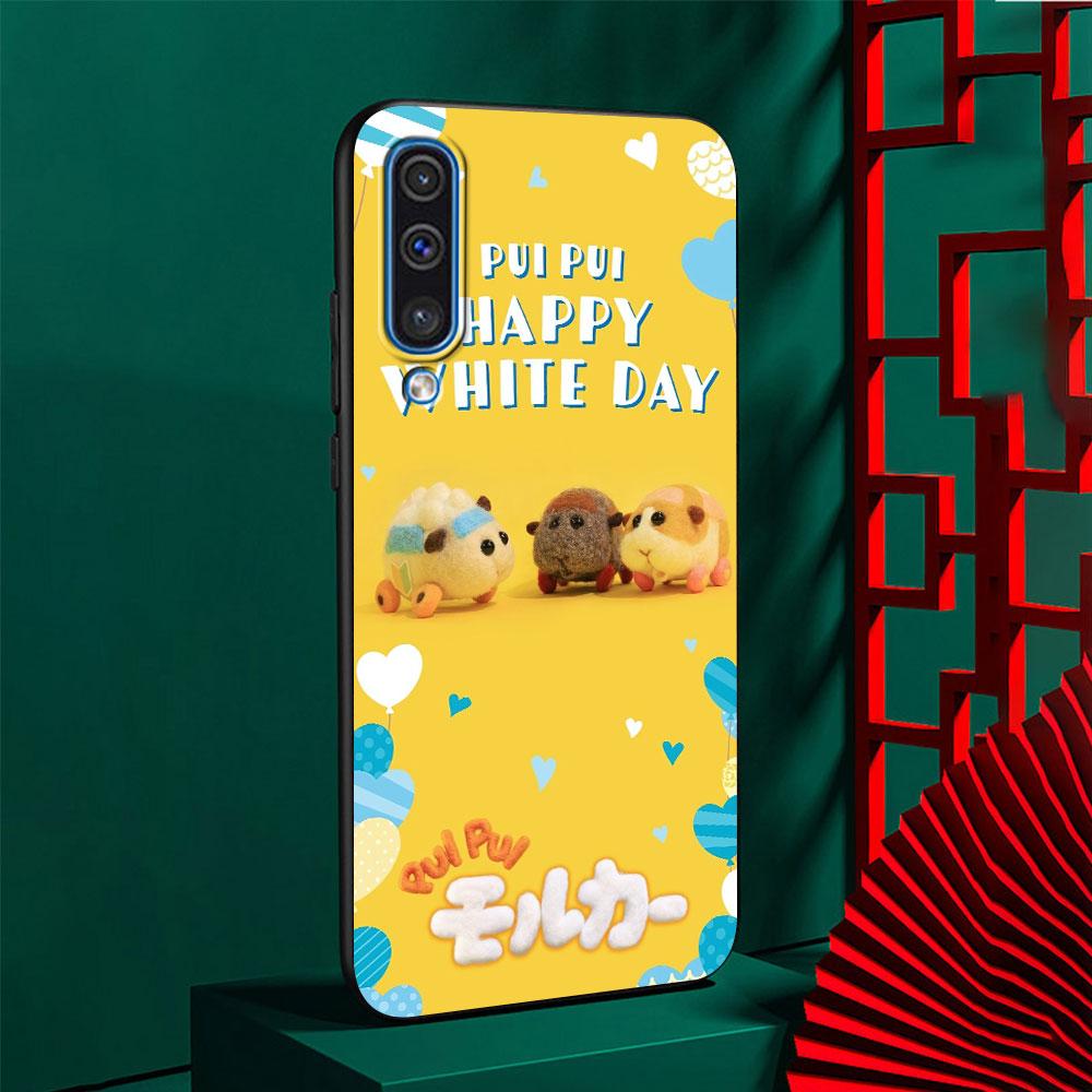 PUI PUI MOLCAR Милый чехол для Samsung Galaxy A10s A50 A50s A02s A03s A20 A30 A20e A70 A70s A20s A30s A10 TPU Черный чехол для телефона
