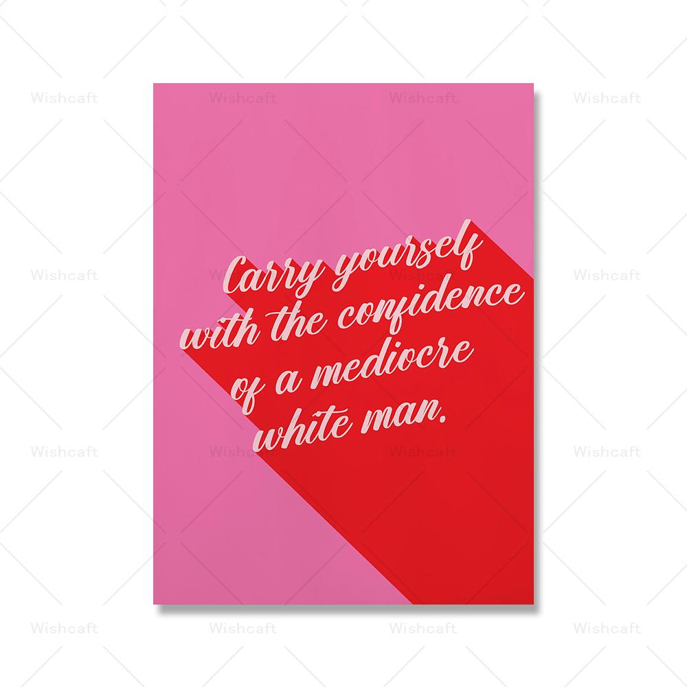 Феминистский художественный принт, типография, красочный постер, яркий декор для спальни, консервативный декор комнаты, настенная живопись на холсте, подарки для нее