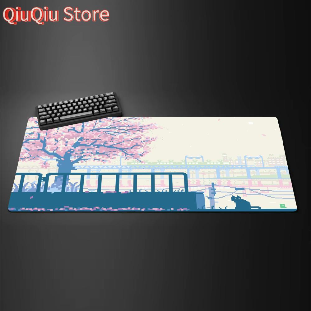 Pixel Drawing Mouse Pad Large Size XXL Rubber Keyboard Mouse Carpet Antislip Gamer Mouse Pad Laptop Home Office Mouse Blanket
