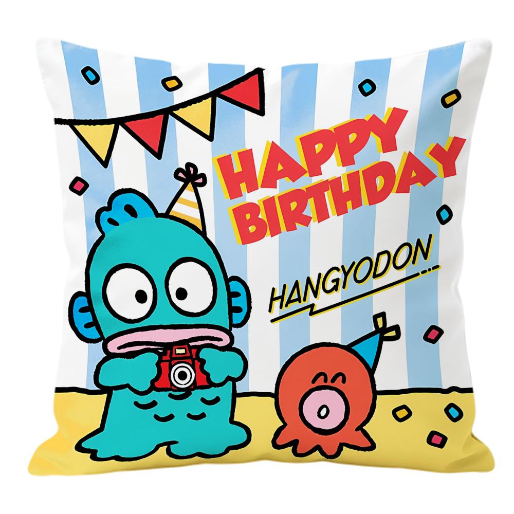 Hangyodon Double Sided Print Pillow Cover Decorative Cushion Cover 30x30 45x45 for Sofa Bedroom Kawaii Room Decor Home Decor